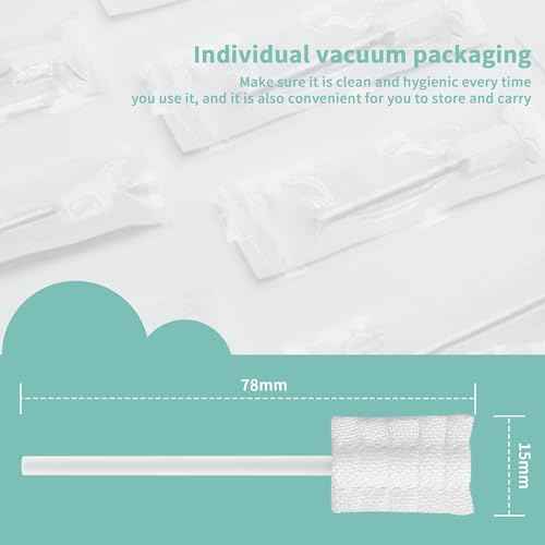 105 Pieces Baby Tongue Cleaner + 2 PCS Finger Toothbrush Soft Gauze Baby with Box Disposable Tongue Cleaner Infants Oral Mouth Cleaner Newborn Care 0-36 Month Infants