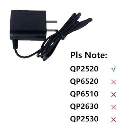 A00390 Charger Charging Cable for Philips One Blade QP2520, 4.3V A00390 Adapter with Charging Base Station Attachment for QP2520