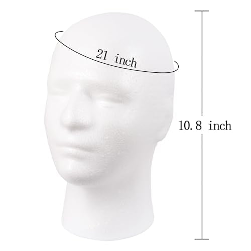 Foam Wig Head Mannequin Display Stand for Styling