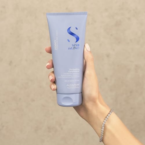 ALFAPARF MILANO Semi Di Lino Density Conditioner - Sulfate-Free Detangling Conditioner - Moisturizing Conditioner for Thin Hair with Filler Complex - Provides Softness & Added Volume