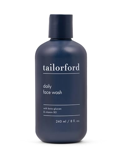 Tailorford Face Wash for Men and Women, Hydrating Facial Cleanser with Niacinamide (B3) and Beta-Glucan, 8.0 Fl Oz