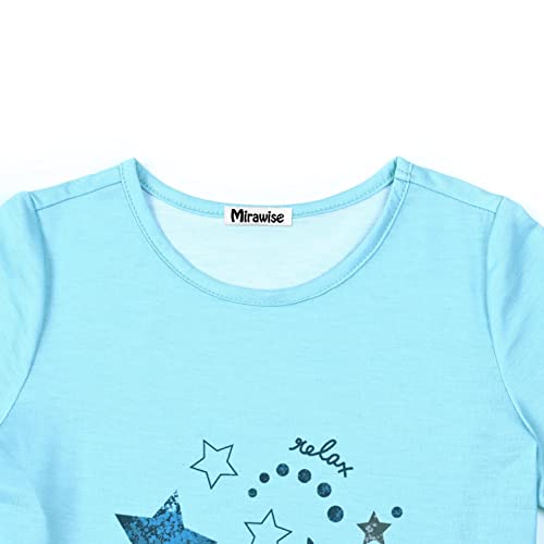 Mirawise Girls 3 Pc Pajamas Sleepwear Cotton Pjs Clothes Set 4-13 Years