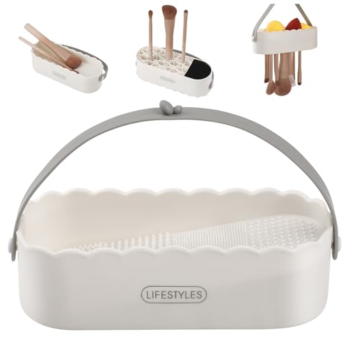 DUcare 4 in 1 Silicone Makeup Brush Cleaner Mat & Bowl