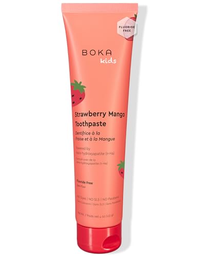 Boka Kids Fluoride-Free Nano Hydroxyapatite Toothpaste, Strawberry Mango 4oz