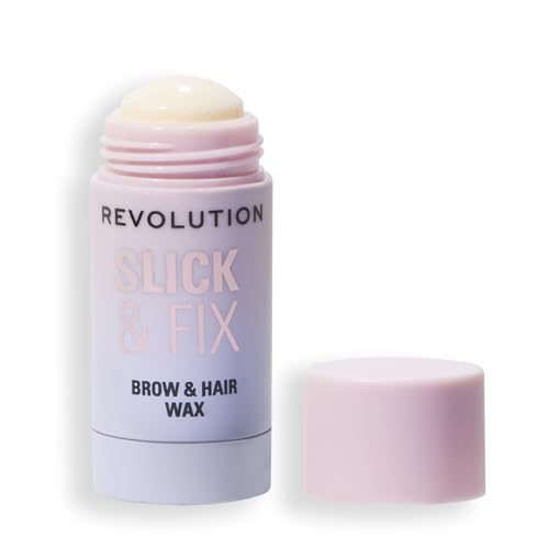 Revolution Beauty London, Slick & Fix Brow & Hair Stick, Easy to Use for All Day Hold, Adds Shine & Softness, Tames Frizz & Flyaways, Coconut Scent, Vegan & Cruelty-Free