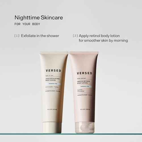 Versed Buff It Out AHA Exfoliating Body Scrub and Mask - Lactic Acid & Glycolic Acid Exfoliant - Microfine Pumice Body Exfoliator to Polish and Smooth Bumpy, Dry Skin - Vegan & Cruelty-Free (8 oz)