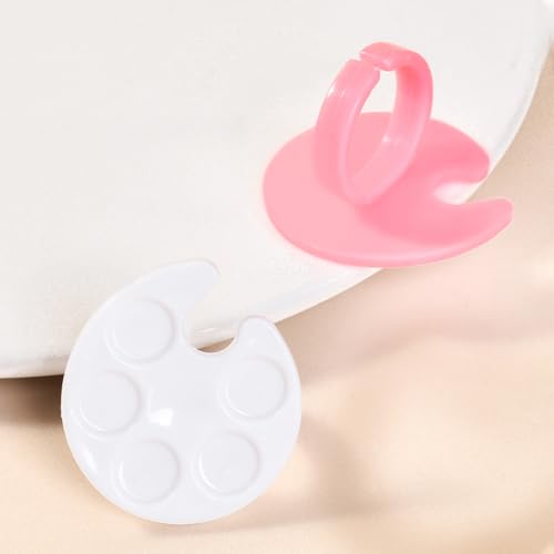 7 Pack Mini Nail Art Palettes | Durable Plastic Mixing Plates