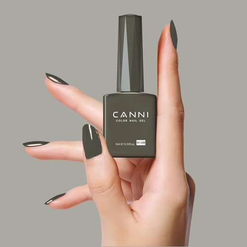 CANNI Smokehouse Grey Gel Nail Polish 1Pcs High Gloss UV Soak Off Manicure