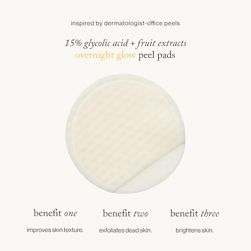 goop Beauty 15% Glycolic Acid Exfoliating Pads | Inspired by a Professional Chemical Peel | Refines & Retexturizes for Glowing Skin | Paraben and Silicone Free | 4 pack