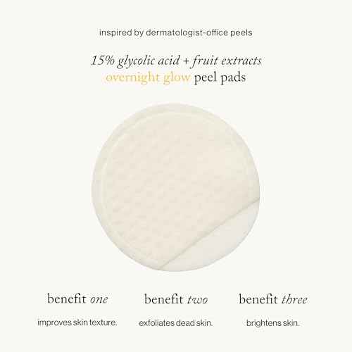 goop Beauty 15% Glycolic Acid Exfoliating Pads | Inspired by a Professional Chemical Peel | Refines & Retexturizes for Glowing Skin | Paraben and Silicone Free | 12 pack