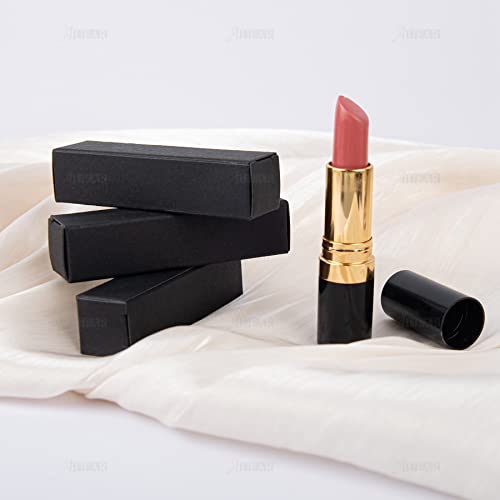 50-Pack Black Kraft Paper Lipstick Boxes 3.35" x 0.79"