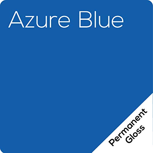 12.125" x 25ft Roll of Oracal 651 Azure Blue Craft Vinyl - On a 2.5" Core - Adhesive Vinyl for Cricut, Silhouette, and Cameo Cutters - Gloss Finish - Outdoor and Permanent