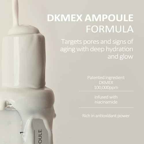 DKMEX Ampoule | 30ml 1.01 Fl. Oz | Glow Booster | Wrinkle Improvement | Brightening | Donkey Milk | Moisturizing | Korean Skincare