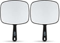 ForPro Professional Hand Mirror Set - 6.3 x 9.6 Inch, Black, Distortion-Free Reflection, Pack of 2