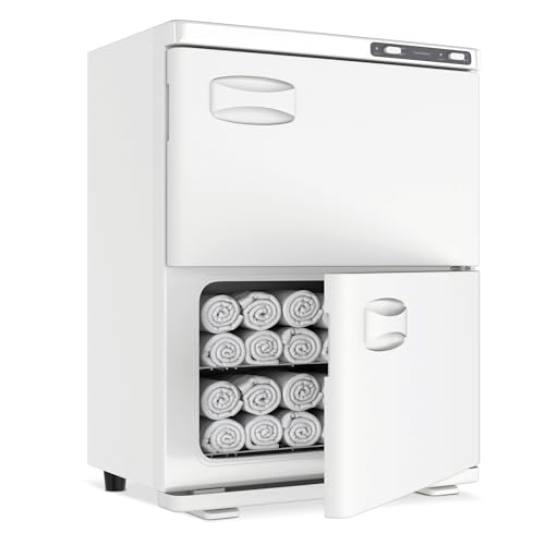 SalonDepot 46L Hot Towel Warmer with Double Cabinets