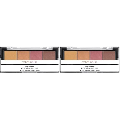 COVERGIRL Trunaked Quad Eyeshadow Palette, Glamping, Desert Glamping, 0.06 Ounce (Pack of 2)