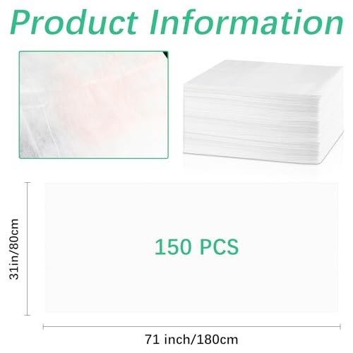 HeatPure 150 Pack Disposable Massage Table Sheets 31" x 71" Non-Woven Covers