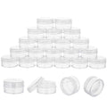 10g Sample Containers with Lids - 20 Pack Clear Plastic Jars