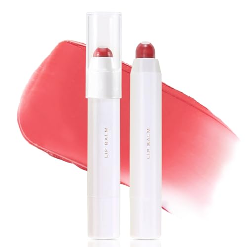 Erinde Tinted Lip Balm + Buildable Lip Color, Natural Gloss Finish, Hydrating Lightweight, Moisturize & Tint Lipstick with Vitamin E, Vegan Lip Balm Lip Care Makeup Gift, 01#