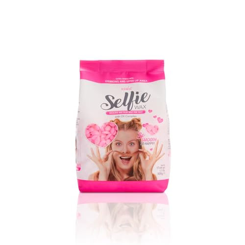 Italwax Face Selfie 500g / 1.1lb - Delicate hard wax for face with oil complex - Perfect for waxing eyebrows, upper lip and sideburns?