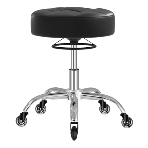 Heavy Duty Rolling Stool 400lb | Adjustable Height Salon Chair