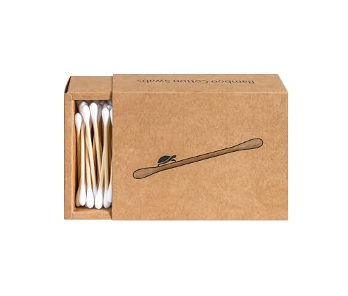 Sea Turtle Bamboo Cotton Swabs - 200 Count Eco-Friendly Buds
