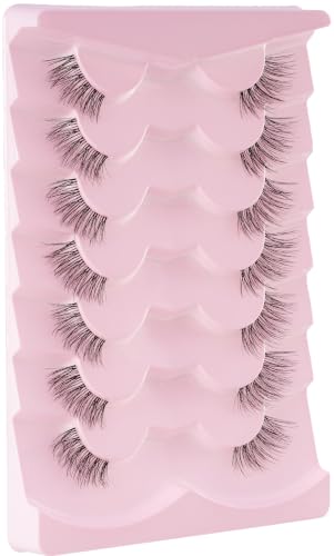 Vegan Faux Mink Half Lashes 7 Pairs – Wispy 3D Reusable