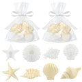 200g Sea Glass Soap Decor White Seashell Decorative Soaps for Bathroom Home Decor Beach Wedding Nautical Wedding Party Favors Beach Bridal Shower Favors