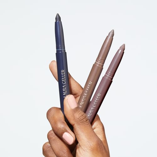 LAURA GELLER NEW YORK Kajal Longwear Kohl Eyeliner Pencil - Smoky Plum Kohl - Caffeine and Vitamin E - Smooth & Blendable Liner - Built-In Sharpener