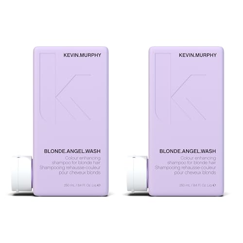 KEVIN.MURPHY BLONDE.ANGEL.WASH - Blonde Shampoo - Purple Shampoo for Blonde & Grey Hair - Colour Enhancement Hair Care - Colour Safe - Paraben & Sulphate Free - 250 mL /8.4 fl oz (Pack of 2)