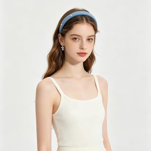 Framendino 4 Pack Thin Padded Bow Headbands for Women