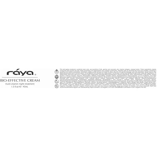 Raya SPA Bio-Effective Night Cream | Deep Recovery Anti-Aging Facial Moisturizer | Firming & Wrinkle Repair | Overnight Face Care for Tone Reviving & Beauty Sleep | Non-Oily Renewing Cream