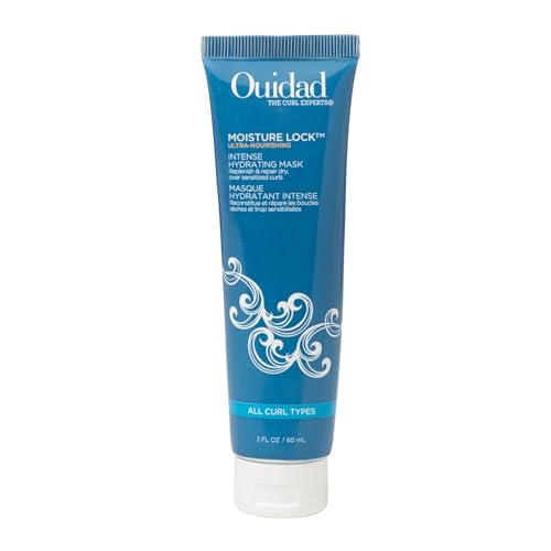 Ouidad Moisture Lock Hair Mask - Intense Hydrating Curly Hair Mask Fights Frizz & Breakage, Macadamia Nut & Olive Oil, Helps Repair, Detangle, Restore Softness, Mineral Oil Free, All Curl Types