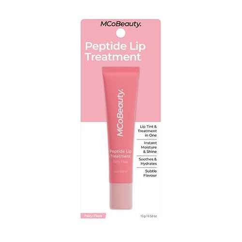 MCoBeauty - Peptide Treatment - High Gloss Lip Plumper with Peptides and Shea Butter - Sheer Pink Shade - Plumps and Smooths - Softens Appearance of Dry Lips - Stocking Stuffers