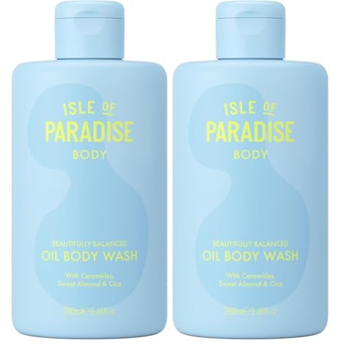 Isle of Paradise Balanced Oil Cleanser - For Soft, Smooth Skin - Skin Barrier Body Wash with Ceramides, Panthenol, and Cica - Protects and Locks in Moisture - 11.15 fl. oz