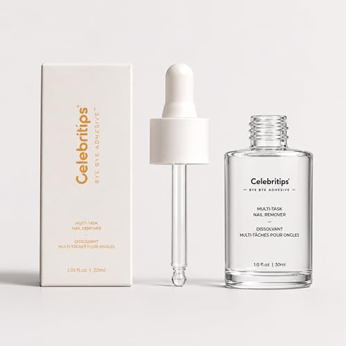 Celebritips Press-On Nail Glue Remover - Gentle & Acetone-Free Liquid, 30ml