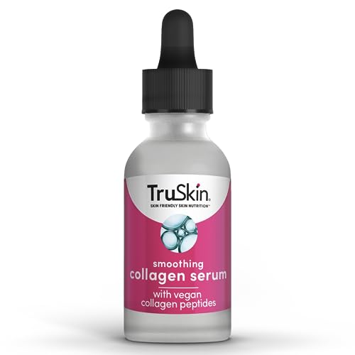 TruSkin Collagen Peptides Serum for Face – Smoothing Serum with Vegan Collagen Peptides, Ceramides & Superfruits – Support Collagen Production & Strengthen Skin for a Radiant, Healthy Glow - 1 fl. Oz