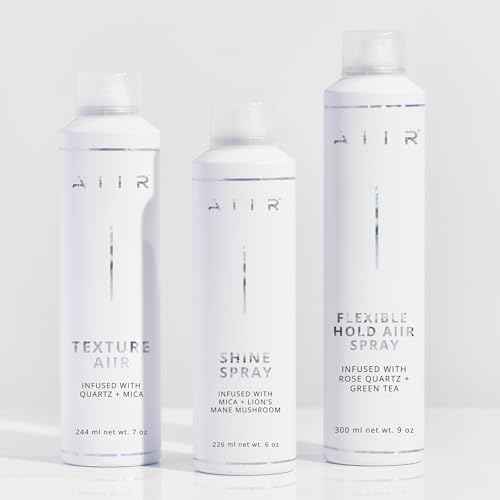 AIIR Shine Spray -Smoothing Spray for Glossy Sleek Hair, Humidity and Frizz Shield Spray, Gloss Spray, Lightweight Spray Coats and Protects Hair, Enhance Shine & Color with Reflect, 6 oz