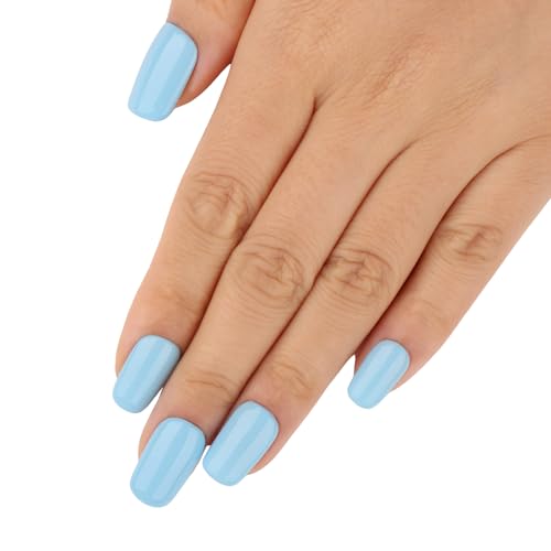 TUTUYU Pastel Blue Gel Nail Polish,Macaron Blue Gel Polish for DIY Nail Art and Manicure Salon, 0.51 Fl Oz Light Blue UV/LED Soak off Gel Polish - GP0020