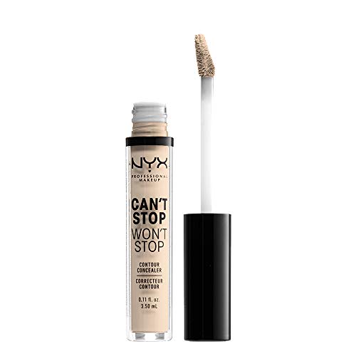 NYX PROFESSIONAL MAKEUP Can't Stop Won't Stop Contour Concealer, 24h Full Coverage Matte Finish - Fair