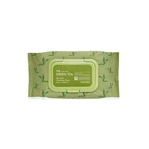 TONYMOLY The Chok Chok Green Tea & Aloe Face Wipes, Hydrating & Moisturizing Facial Cleansing Wipes for All Skin Types, Korean Makeup Remover, Safe for Skin