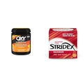 Oxy Maximum Action Pads 90 Count & Stridex Medicated Acne Pads Maximum 55 Count Bundle