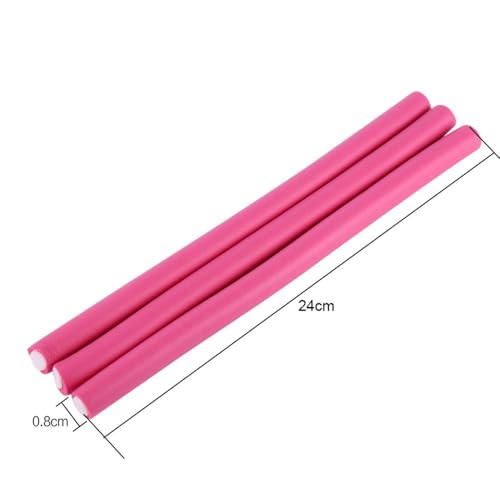 Set of 10 Soft Foam Bendy Hair Curlers for Heat-Free Styling, Flexible & Lightweight