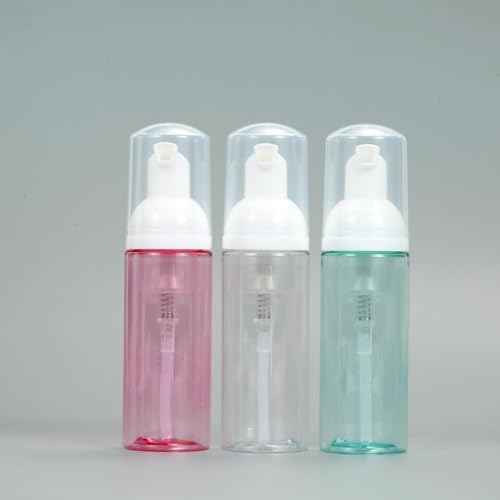 3 Pack Foam Pump Bottle Travel 60 ml/2 oz Small Size Mousse Foaming Soap Dispenser, Clear Plastic Foam Soap Dispenser Mini Empty Refillable Pump Containers(Mixed Color)