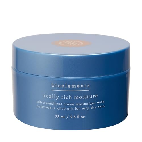Bioelements Really Rich Moisture - 2.5 fl oz - Ultra Emollient Cream Facial Moisturizer for Very Dry Skin - Vegan, Gluten Free - Never Tested on Animals