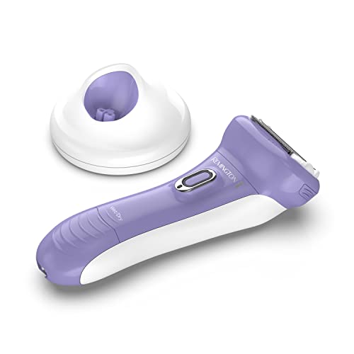 Remington Smooth & Silky Electric Shaver for Women, 4-Blade Smooth Glide Foil Shaver and Bikini Trimmer with Almond Oil Strip, Shave Wet or Dry