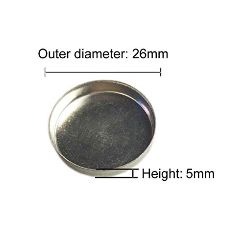 30 Pack Empty Round Metal Eyeshadow Pans 26mm Magnetic Palette