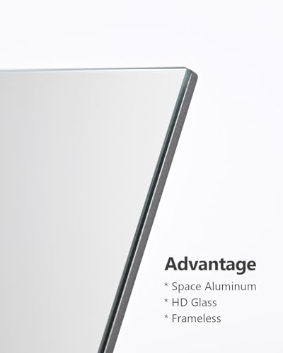 12x7 Frameless Makeup Mirror - Vanity Desk Mirror