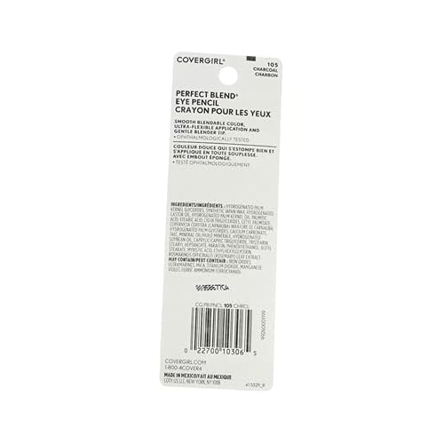 COVERGIRL Perfect Blend Eye Pencil, Charcoal [105], 0.03 oz