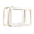 ROWNYEON Clear Makeup Case Toiletry Bag Multipurpose Travel Makeup Train Case Portable Cosmetic Organizer Transparent Storage Bag